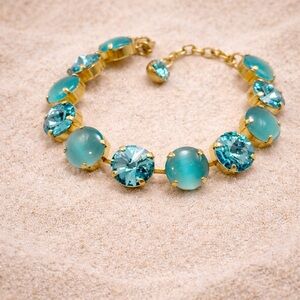 Beach bracelet‎ made with genuine SW rivoli crystals